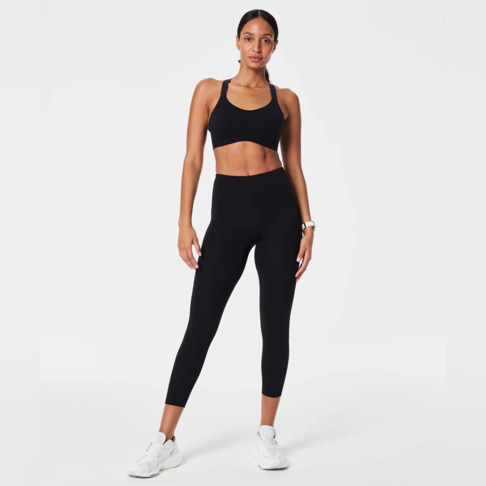 SPANX Black High-Waist Capri Leggings